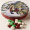 Scott's Cakes Christmas Chocolate Malt Balls in a Medium Snowday Tin view 1