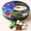 Scott's Cakes Christmas Chocolate Malt Balls in a Medium Top Hat Snowman Tin view 1