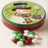 Scott's Cakes Christmas Chocolate Malt Balls in a Large Scarf Snowman Tin view 1
