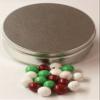 Scott's Cakes Christmas Chocolate Malt Balls in a Large Solid Platinum Tin view 1