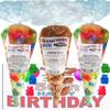 50th Happy Birthday Series 12 Flavor Gummi Gummy Bears And Almonds Cinnamon Roasted (NET WT 27 OZ) (Pack of 3) In 1 Box Gourmet Kruise Signature Gift Bags