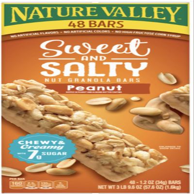 Nature Valley 1.2 Ounce Sweet and Salty Peanut Granola Bars 48 Count Value Box