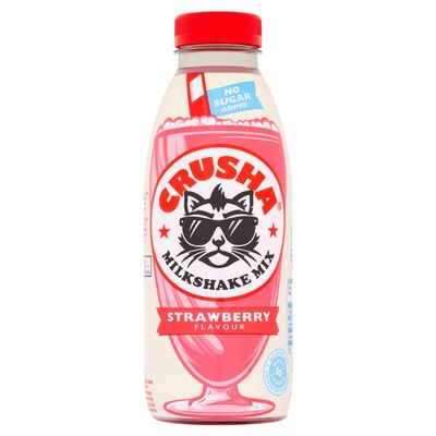 Crusha Mixa Strawberry Flavour Milkshake Mix No Added Sugar (500ml)