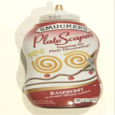 Smucker's PlateScraper Plate Decorating Dessert Topping (19.5 ounce squeezable bottle) (Raspberry)