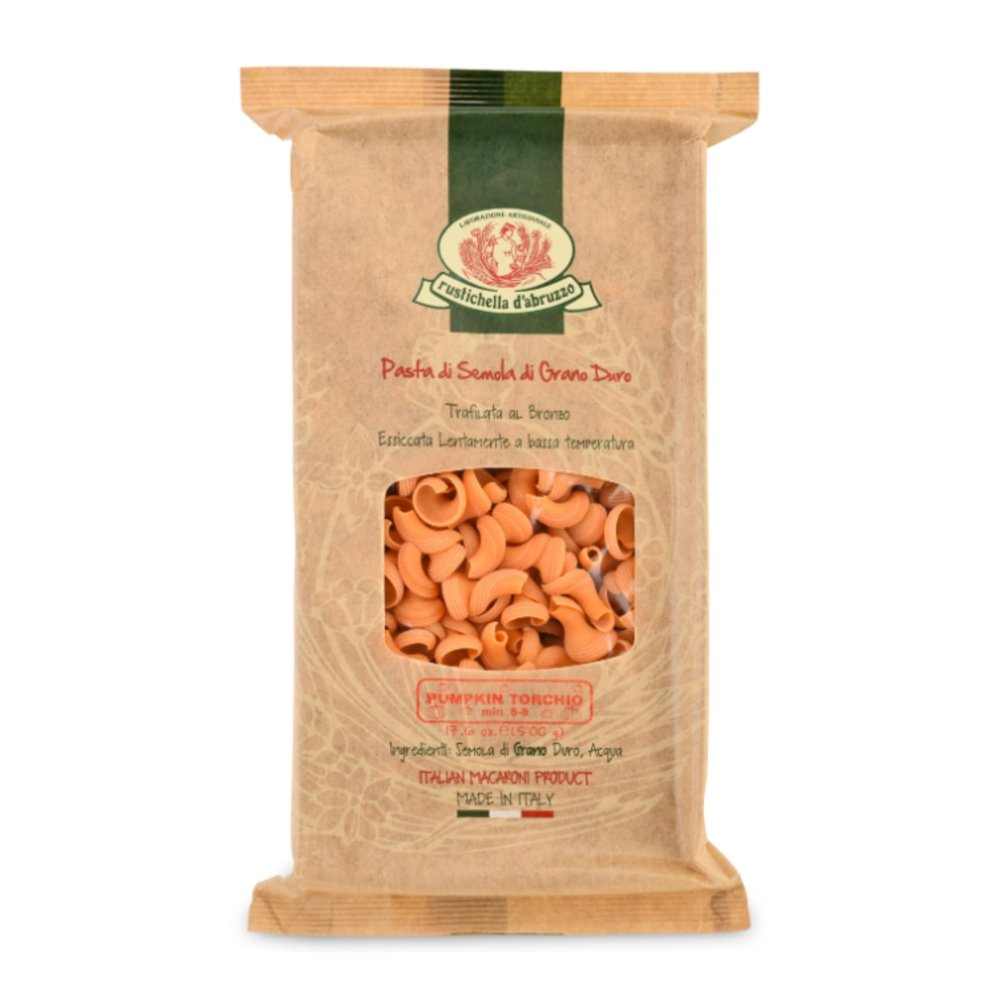 Rustichella D' Abruzzo Zucca Di Fior Pumpkin Torchio Pasta 500 Grams (1.1 Lb)