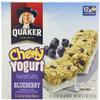 Quaker Yogurt Chewy Granola Bar, Blueberry, 1.23 Ounce Packages - 5 Count Box, 6.15 Ounce (Pack of 12) view 1