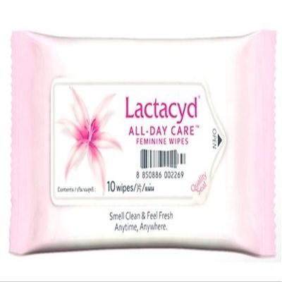 12 Packs X Lactacyd Daily Women Ladys All Day Care Feminine Wipes Milk Serum Travel Set 1 Pack (Contains 10 All Day Care Tissue Wipes)(100% Authentic)