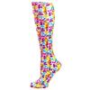 Women's Fun Printed Wide Calf Mild Compression Knee Highs 8-15 mmHg - Fun Pink Owls view 1