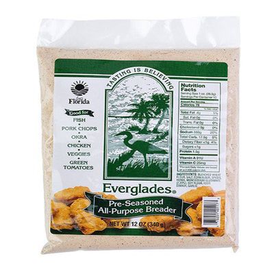 Everglades Pre-Seasoned All Purpose Breading Mix 12 oz Crispy Coating for Fish, Chicken, Pork Chops, Vegetables, Okra, Fried Green Tomatoes & More Made in USA