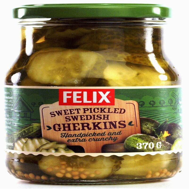 Felix Sweet Pickled Swedish Gherkins 370g