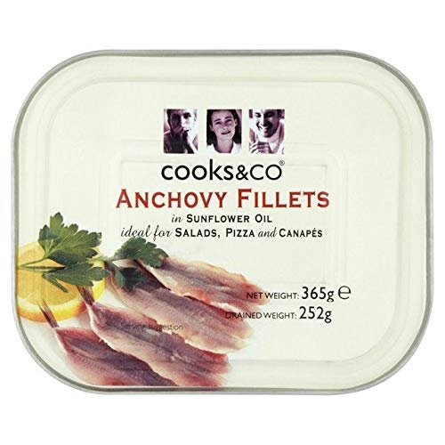 Anchovy Anchovies Fillets in Sunflower Oil Canned Fish 365g