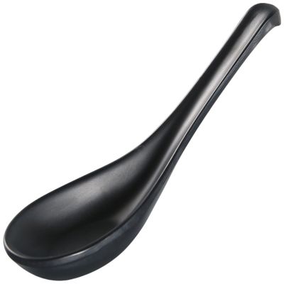 Yanco BP-8206 Black Pearl-2 Spoon, 5.5" Length, Melamine, Black Color with Matting Finish, Pack of 72