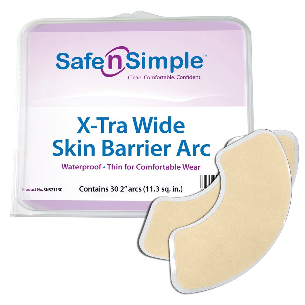 X-Tra Wide Skin Barrier Arc Pack of 20 by Safe N' Simple