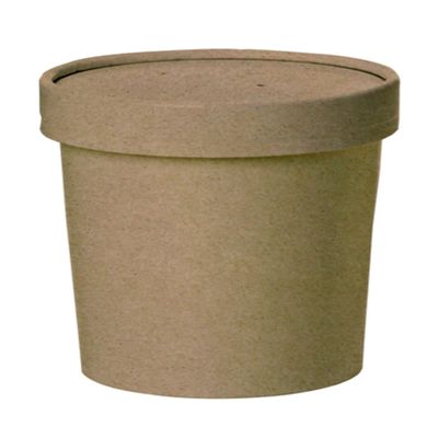 PacknWood 210SOUPCOK12 - Paper Soup Cups with lids - Takeout Soup containers with lids - Paper Soup Container with lid - hot Soup Cup with lid -(12 oz, 3.5" x 3.4") - case of 500