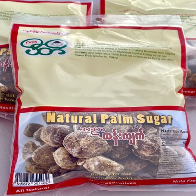 Myanmar Palm Sugar (pure, crystal, 100% natural) 10 ounces bag