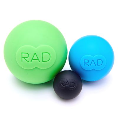 RAD Rounds 3 Density Yoga Massage Ball Set for Deep Tissue Myofascial Release Therapy Balls for Feet, Back, Neck, Jaw & Forearms Trigger Point & Mobility Therapy (3-Pack)