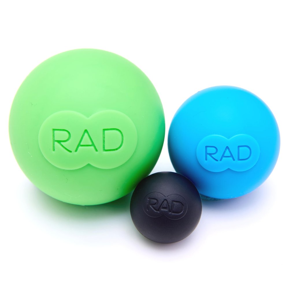 RAD Rounds  3 Density Yoga Massage Ball Set for Deep Tissue Myofascial Release  Therapy Balls for Feet, Back, Neck, Jaw & Forearms  Trigger Point & Mobility Therapy (3-Pack)