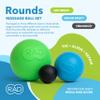 RAD Rounds  3 Density Yoga Massage Ball Set for Deep Tissue Myofascial Release  Therapy Balls for Feet, Back, Neck, Jaw & Forearms  Trigger Point & Mobility Therapy (3-Pack) view 2