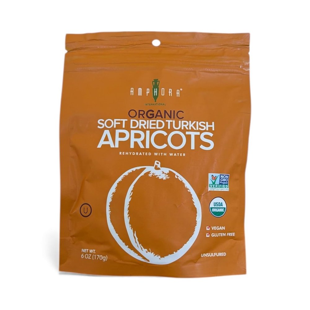 Amphora, Soft Dry Fruit Organic Apricots, ( 6 Ounce, pack of 6 )
