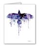 Abstract Raven Set of 10 Art Note Cards by Watercolor Artist DJ Rogers view 1