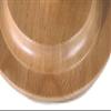 Pecan Stain Bread Plate Lid view 3