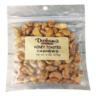 Durhams Cashews Honey Toasted 6 oz. Peggable Bag