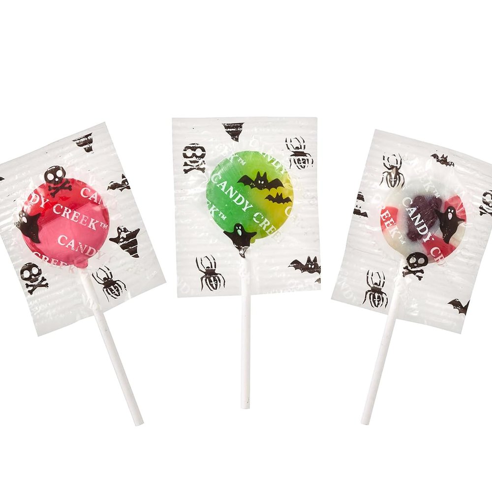 Spooky Halloween Lollipops, Nut Free Candy, 880 Count - Bulk 15 lb. Carton by Candy Creek
