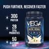 Vega Protein + Recovery - 30g Plant-Based Protein per Serving, Vanilla, 12 x 1.6oz Sachets, 5g BCAAs, Probiotics, NSF Certified, for Shakes & Smoothies, (Packaging May Vary) view 3