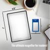 MagniPros Premium 3X (300%) Page Magnifying Lens with 3 Bonus Bookmark Magnifiers for Reading Small Prints, Low Vision Aids & Solar Projects view 3