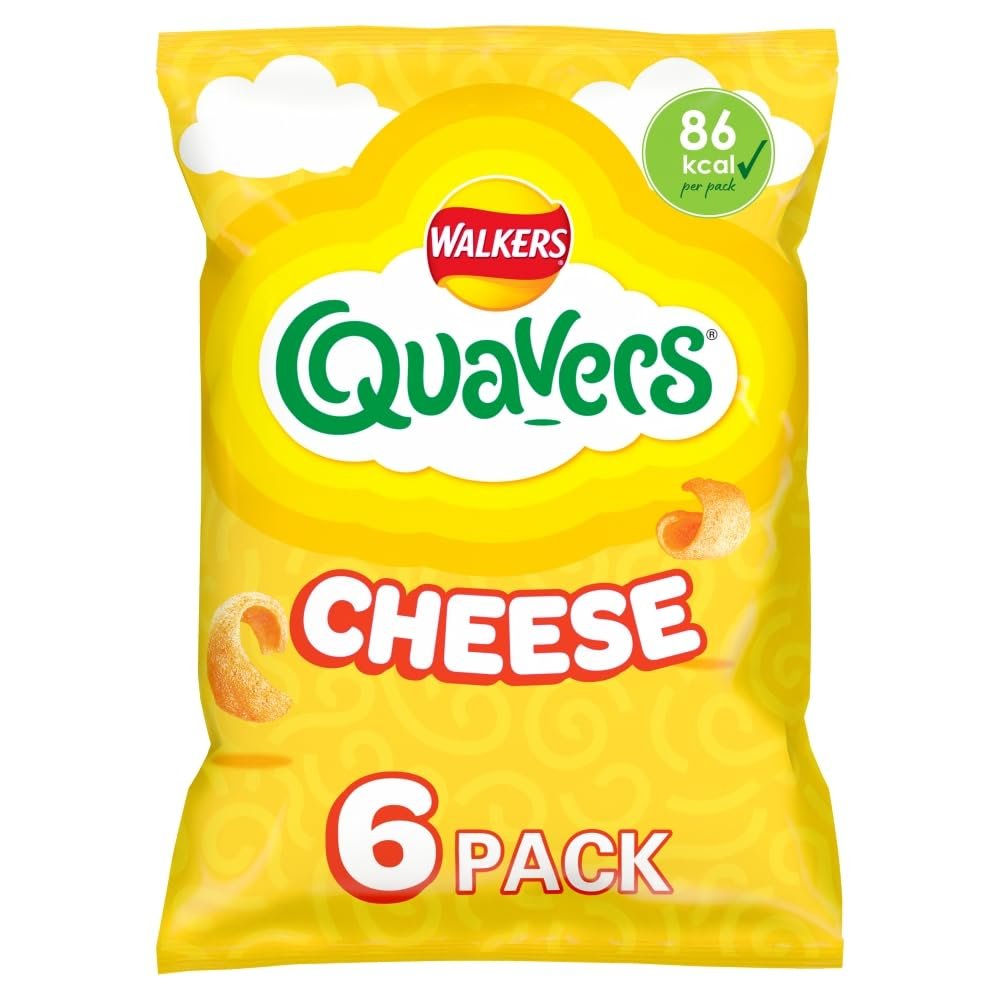 Walkers Quavers Cheese Multipack Snacks, 6x16g