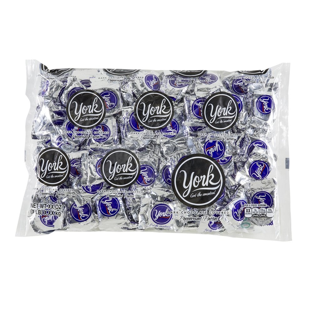 YORK Peppermint Patties (Gluten-Free Dark Chocolate Covered Mint Candy), Bulk 70 Ounce Bag