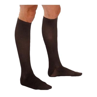 Preven-t Men's Cotton Varicose Control Socks, Firm Compression 22-24mm/Hg, Coffee, M