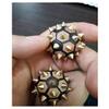 Antique Alive Set of 2 Handmade Juniper Wooden Hand Palm Foot Bronze Sensory Stimulation Pointed Acupressure Su JOK Spiky Massage Ball Massager view 2