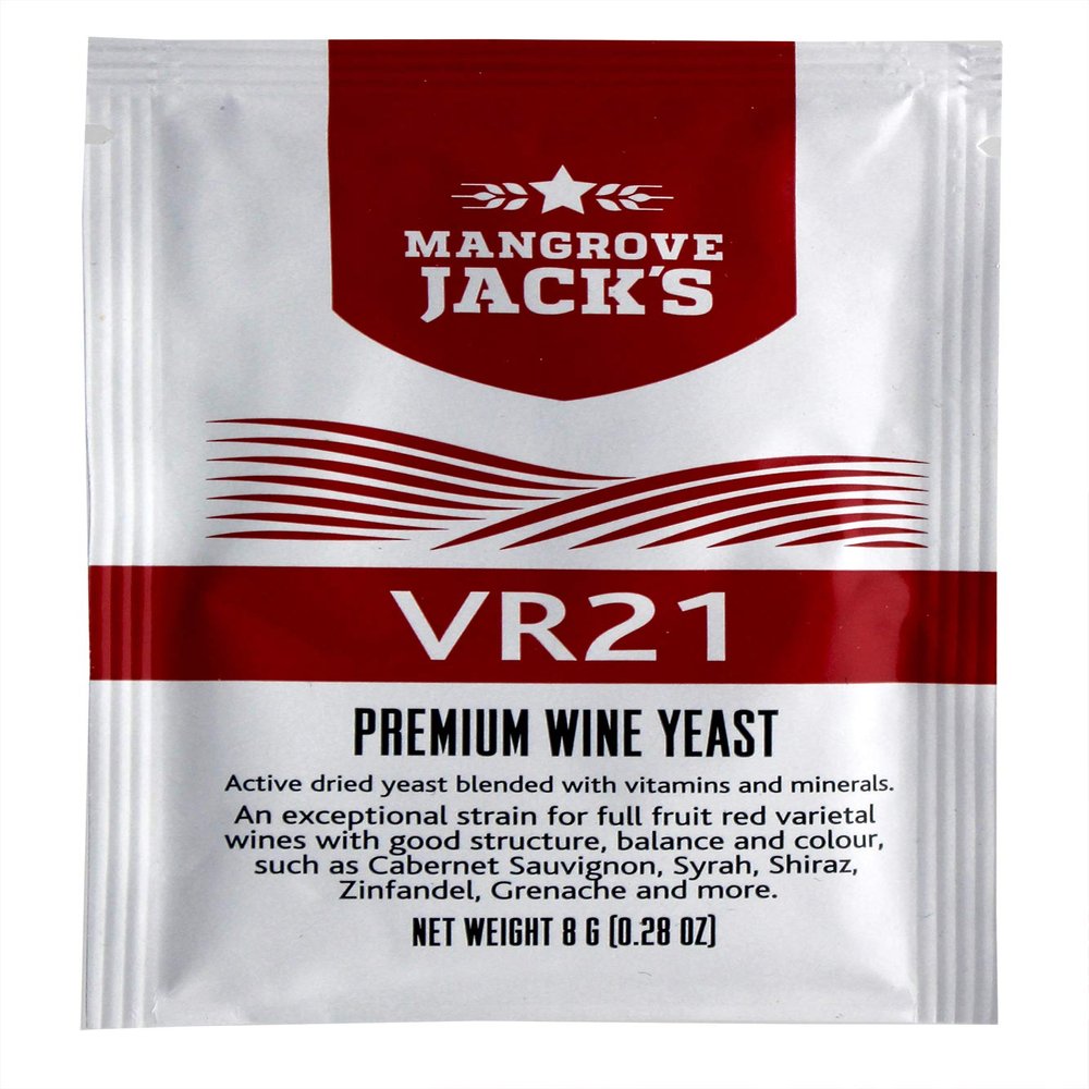 Mangroves Jack's Wine Yeast - VR21 8g treats 23L Full Fruit & Country Reds