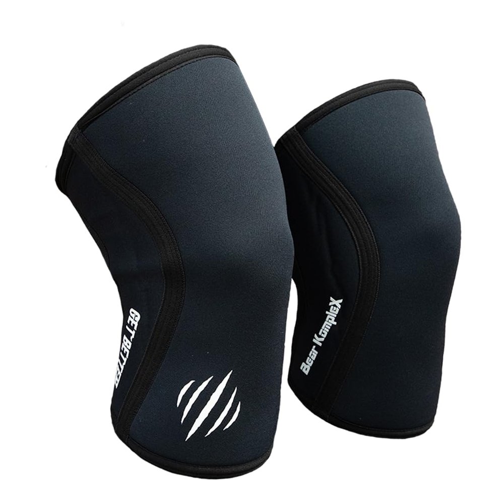 Bear KompleX Knee Sleeves for Men & Women - 7mm Compression & Heat Retention Neoprene Compression Knee Brace for Weightlifting, Squats & Powerlifting