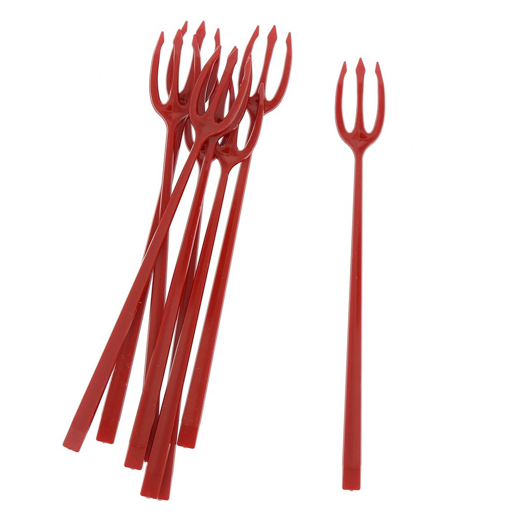 Royal Plastic 3 Prong Red Devil Fork, Package of 2500