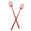 Royal Plastic 3 Prong Red Devil Fork, Package of 2500 view 2