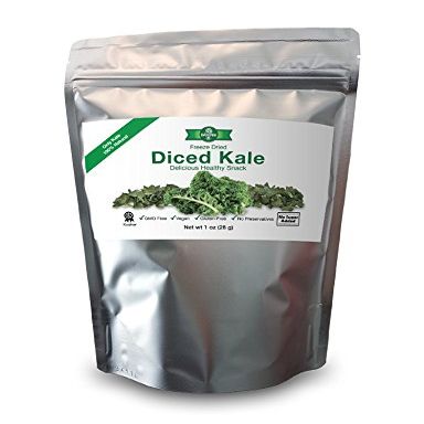 BioTree Labs Freeze Dried Kale - Pack of 1 oz, 100% Natural Healthy Snacks | Great for Hiking, Backpacking, Adding to Pasta or Broths in Cooking | NO Added Sugar or Preservatives, Gluten Free