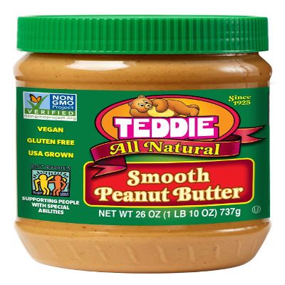 Teddie All Natural Peanut Butter, Smooth, 26 Oz
