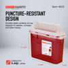 Dynarex Sharps Container, Provides a Safe Disposal of Medical Waste and Needles, Non-Sterile & Latex-Free, Made with Thermoplastic, Red, 1 Case (5.4 Quart, 20) view 2