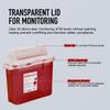 Dynarex Sharps Container, Provides a Safe Disposal of Medical Waste and Needles, Non-Sterile & Latex-Free, Made with Thermoplastic, Red, 1 Case (5.4 Quart, 20) view 3