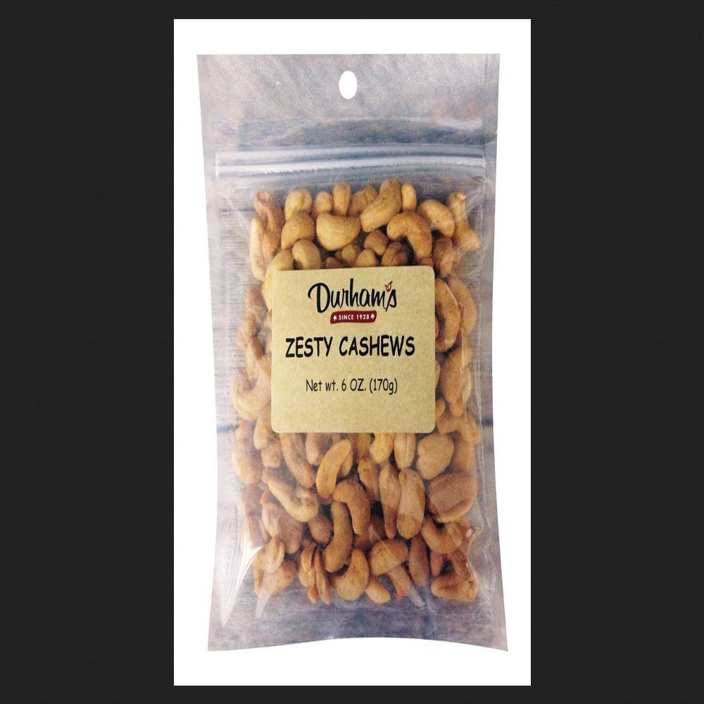 DOLLINS PECAN CO INC Durhams Zesty Cashews 6 oz. Bagged
