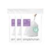 simplehuman Code U 60 Count, Dispenser Pack Custom Fit Liners, Drawstring Trash Bags, 55 Liter / 14.5 Gallon, White view 1