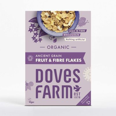Doves Farm Organic Ancient Grain Fruit & Fibre Flakes 375G