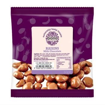 Biona Organic Raisins Milk Chocolate 60g