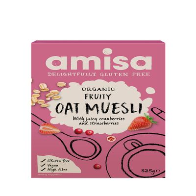 Amisa Organic Gluten Free Fruity Oat Muesli 325g