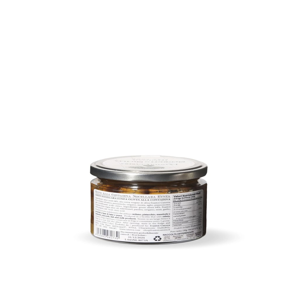 Green Olives Nocellara Etnea alla Contadina - 6.7 oz