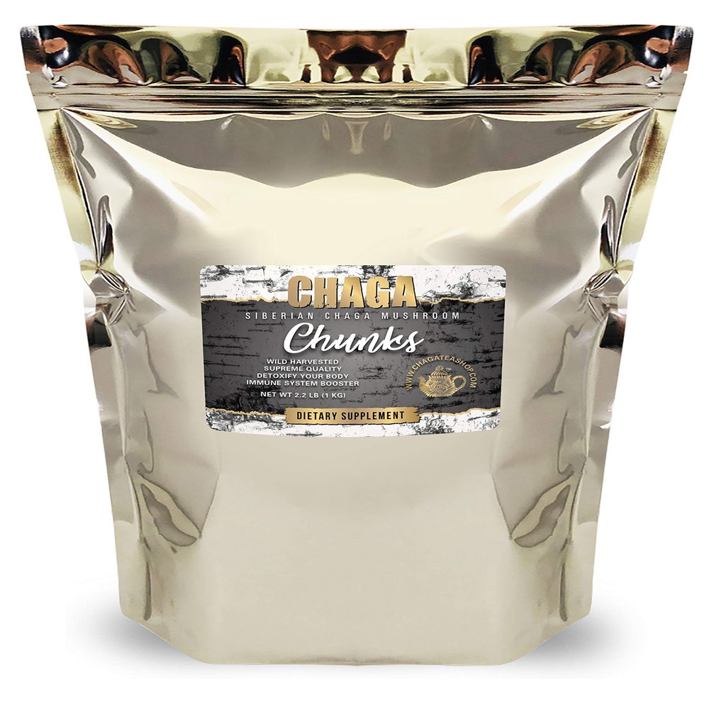 Siberian Chaga Mushroom Whole Chunks Wild Harvested 2.2 Lb. (1kg.)