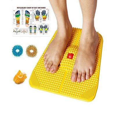 Acupressure Power Mat with Magnets n Pyramids for Pain Relief Useful for Heel Pain - Knee Pain - Leg Pain - Sciatica - Cramps - Migraine - Depression with Acupressure Health Care Products - Economy