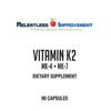 Relentless Improvement Natural Vitamin K2 MK4 Plus Vitamin K2 MK7 High-Potency 15,000mcg MK-4 + 60mcg MK-7 Supports Bone and Arterial Health Vegi-Capsules Soy-Free view 4